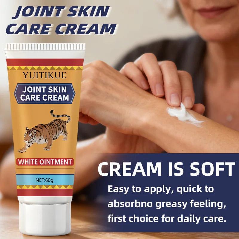 Skin and joint care cream, containing hyaluronic acid, collagen, and Siberian daisy extract, deeply moisturizing and non-greasy