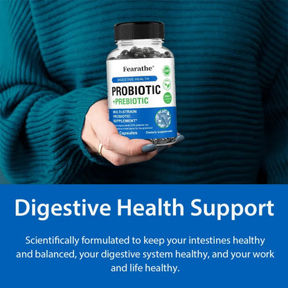 Prebiotics + Probiotics, Suitable for Both Men and Women - Mood and Digestive Support, Regulating Gut Microbiota Balance