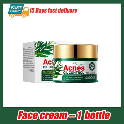 Tea Tree Acne Removing Cream Facial skincare Oil Control Face Gel Creams Hydrating Moisturizing Facial Cream Skin Care Set
