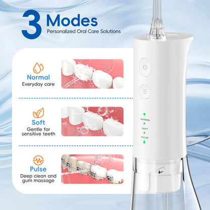 New Water Floss F29 Portable Water Flosser USB Rechargeable Oral Water Jet Pick Flosser 4 Jet Tip Teeth Cleaner