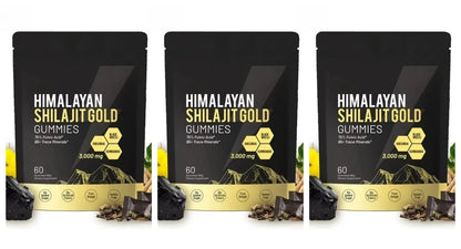 Pure Himalayan Shilajit Gummies Supplements Contain 3000mg xilaizhi & 85+ Trace Minerals Daily health support 60 Pieces