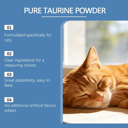 Cats Taurine Powder Support Pet Heart Health and Stability Maintain Pets Vision Gentle Formula Pet Daily Care Nutrition Powder