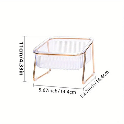 Non-Slip Raised Pet Food Bowls For Dogs And Cats-Tilted Design For Comfortable Feeding For Better Digestion Reduced Neck Strain