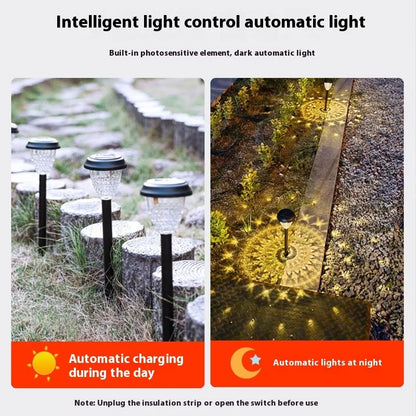 Solar Lawn Lights, Outdoor Waterproof Garden Lights, Garden Landscape Decoration Atmosphere LED Ground Insert Lights