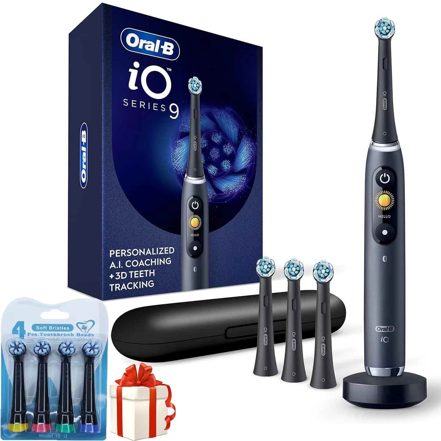 Oral-B Electric Toothbrush Oral B iO Series 9 Electric Toothbrush with 1 Replacement Brush Head 1 travel box 1 induction charger