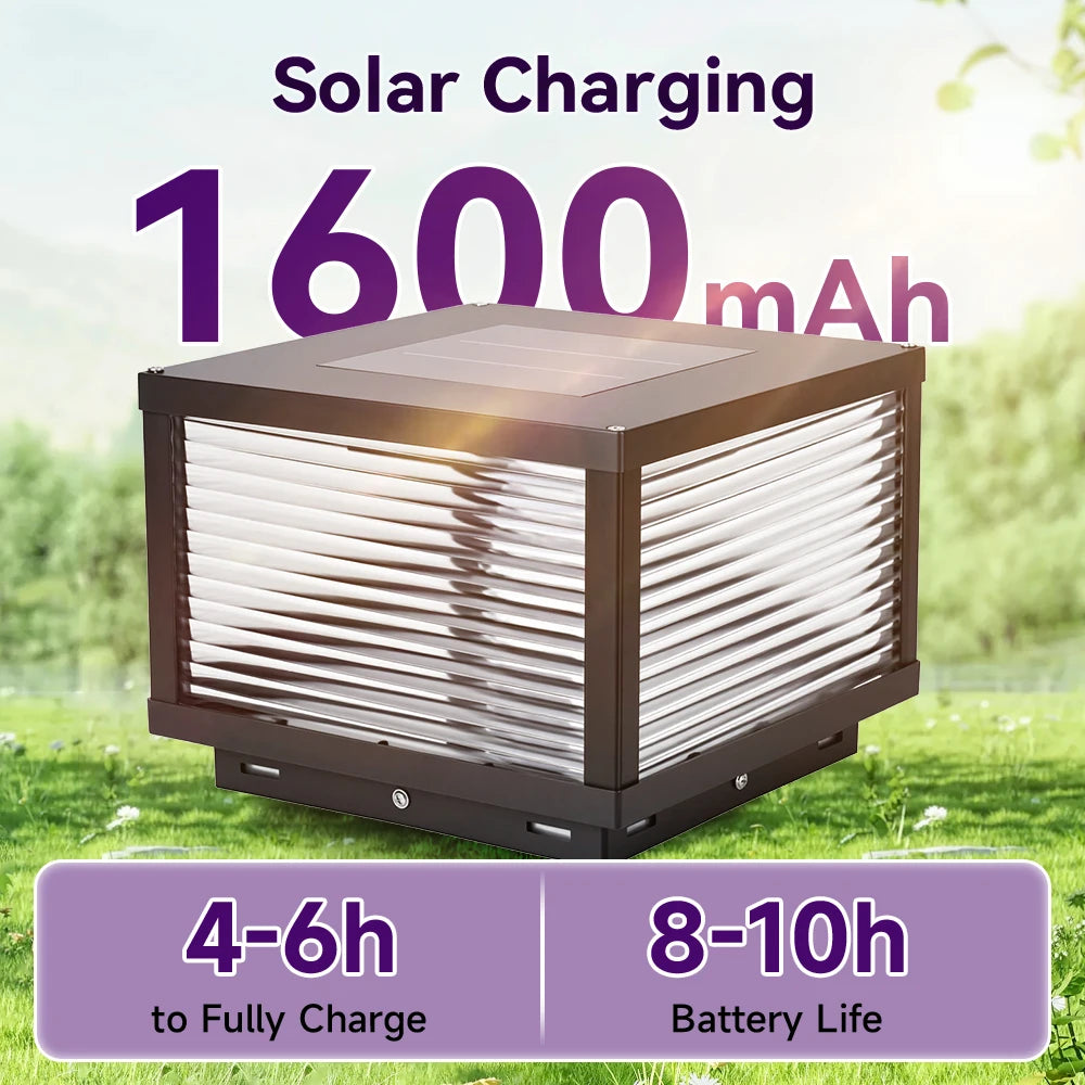 Outdoor solar lights Solar Post Light Waterproof LED Pillar Lamps Yard Decorative Lighting Column Automatic Weatherproof Design