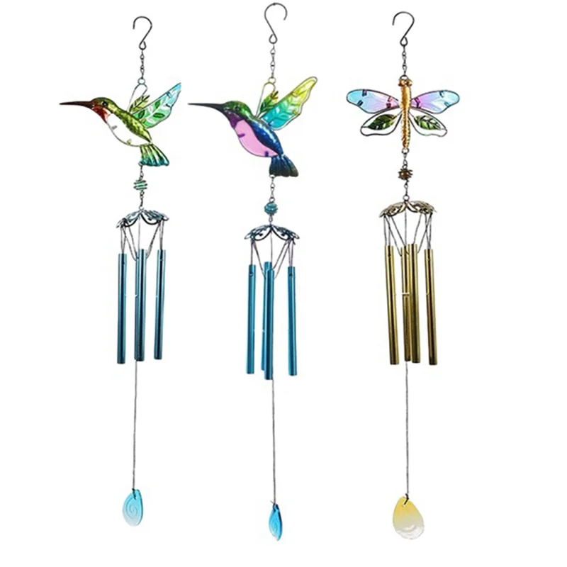 AFOURT-Wind Chime Glass Gardening Wind Chimes Pendant High Quality For Wall Window Door Ornaments