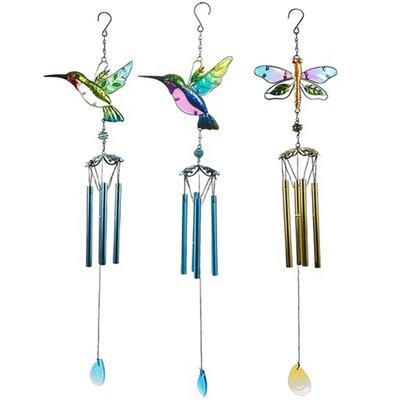 AFOURT-Wind Chime Glass Gardening Wind Chimes Pendant High Quality For Wall Window Door Ornaments