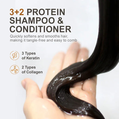 PURC Biotin Hair Growth Oil & Shampoo Conditioner Set Keratin Hair Treatment Smoothing Deep Repair Anti Hair Loss Hair Care