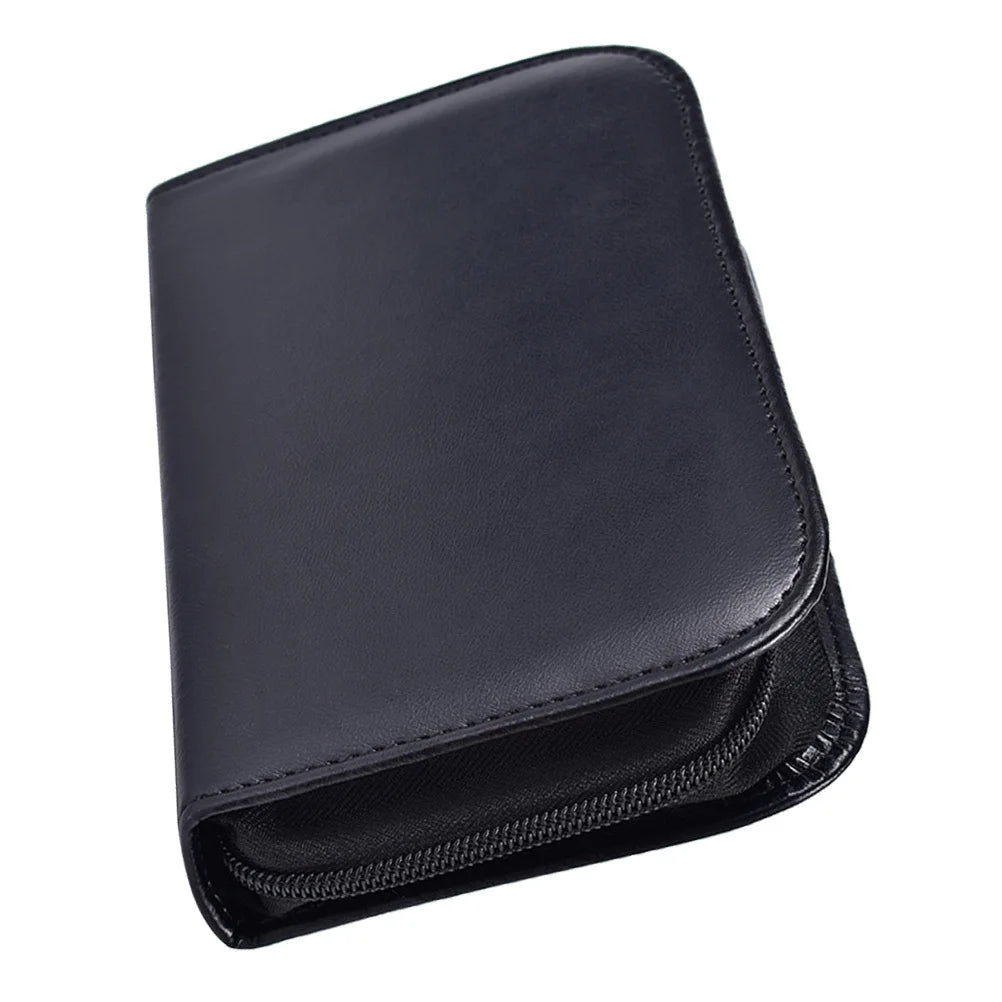 Blood Glucose Meter Storage Bag Black Pu Portable Protective For Fingertip Carry Case Fingertip Case Health Monitoring