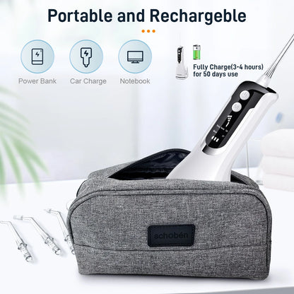Oral Irrigator USB Rechargeable Water Flosser Portable Dental Water Jet 300ML Water Tank Waterproof Teeth Cleaner For Oral Care