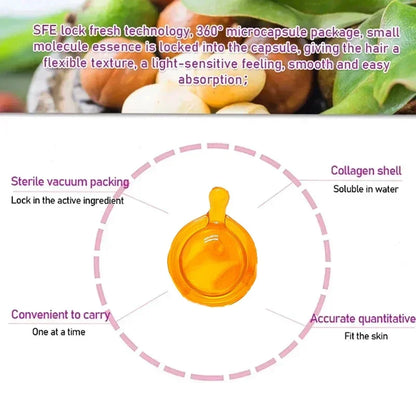 Hair Vitamin Capsule Keratin Oils Repairing Hair Rough Frizz Soft Smooth Relieve Damage Deep Moisturizing Shiny Scalp Care Serum