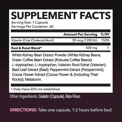 Night Time Fat Burner Weight Loss Supplement for Women, Overnight Sleep Fat Burning Weight Loss Pills, Support Metabolism