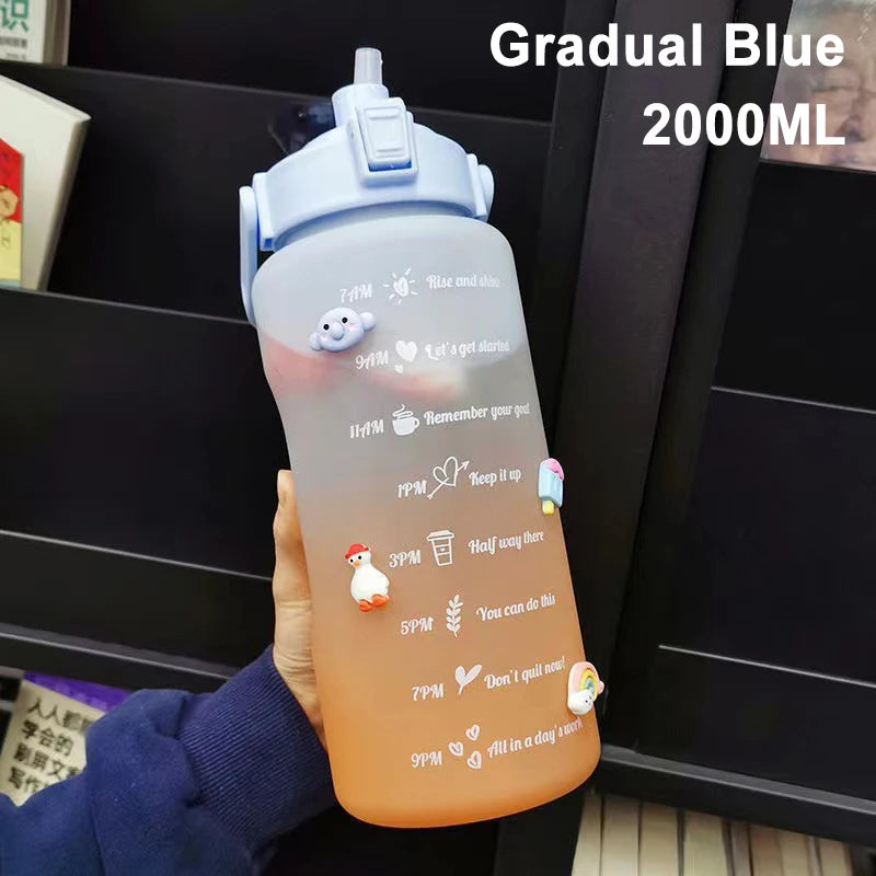 1 Liter Water Bottle Motivational Sport Water Bottle Leakproof Drinking Bottles Outdoor Travel Gym Fitness Jugs For Kitchen