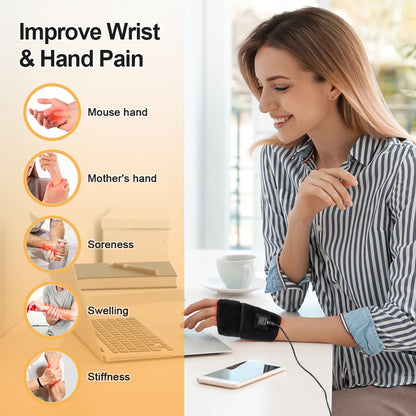 Red Light Therapy Sports Wrist Wraps 660nm 850nm 48 lamp Infrared Belt Support Brace Wrist Protector Promote Blood Circulation