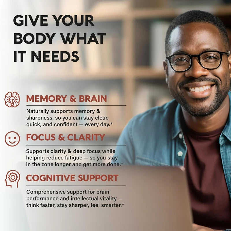 Buy 1 Get 1 Free! Organic Mushroom Complex Supplement, Adaptogenic Blend for Immune Support, Brain Focus & Natural Energy
