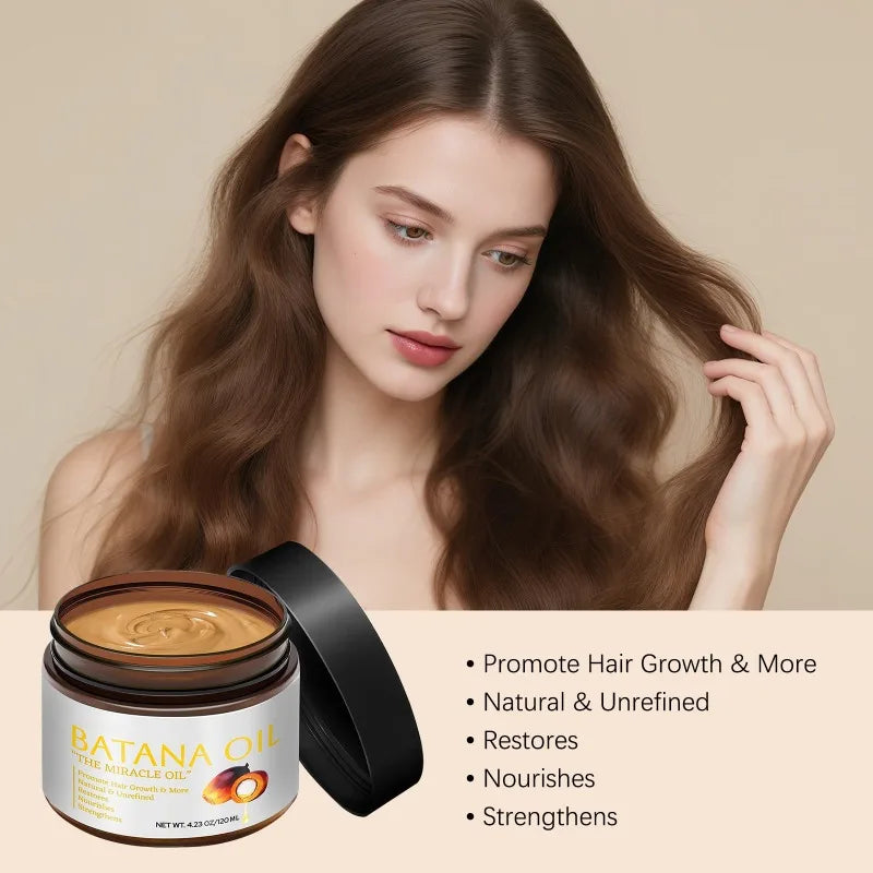 New Batana Hair Mask Nourish Smooth Repair Dry Hair Treat Damaged Split Ends for Colored Heat Styled Hair Care