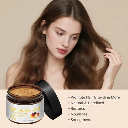New Batana Hair Mask Nourish Smooth Repair Dry Hair Treat Damaged Split Ends for Colored Heat Styled Hair Care