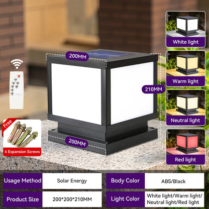 Outdoor solar lights Solar Post Light Waterproof LED Pillar Lamps Yard Decorative Lighting Column Automatic Weatherproof Design