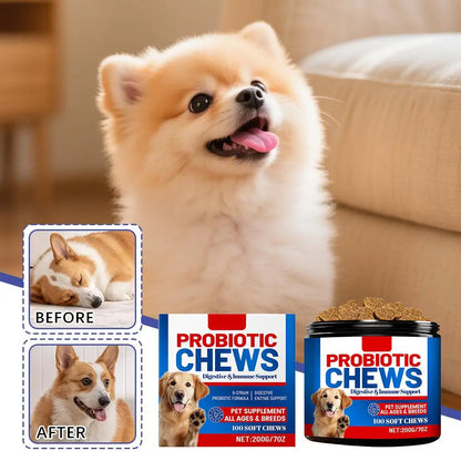 Dog Probiotic Soft Particles Cleaning Products 6 Strains Probiotic Digestive Enzymes Pet Care Supplies For All Ages And Variety