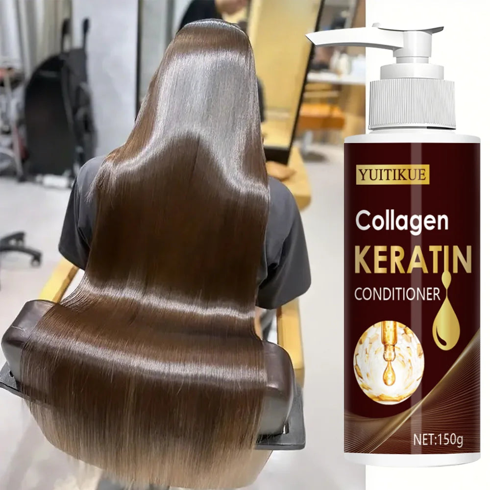 YUITIKUE Keratin Hair Conditioner Moisturizing and Hydrating, Natural Hair Care, Nourishes and Makes Hair Shinier