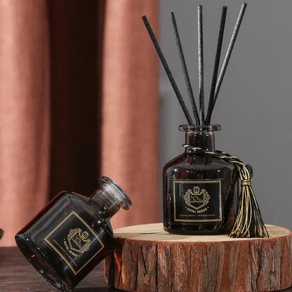 50ml Natural Aromatherapy Set Including 4 Black Vine Volatile Sticks Aromatherapy For Home Bedroom Bathroom Air Freshener Gift B