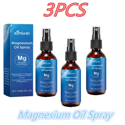 1/3/5pcs Essential Oil Magnesium Spray Relieve Muscle Body Pain Smoothes And Softens Skin For Restlessness & Better Sleep