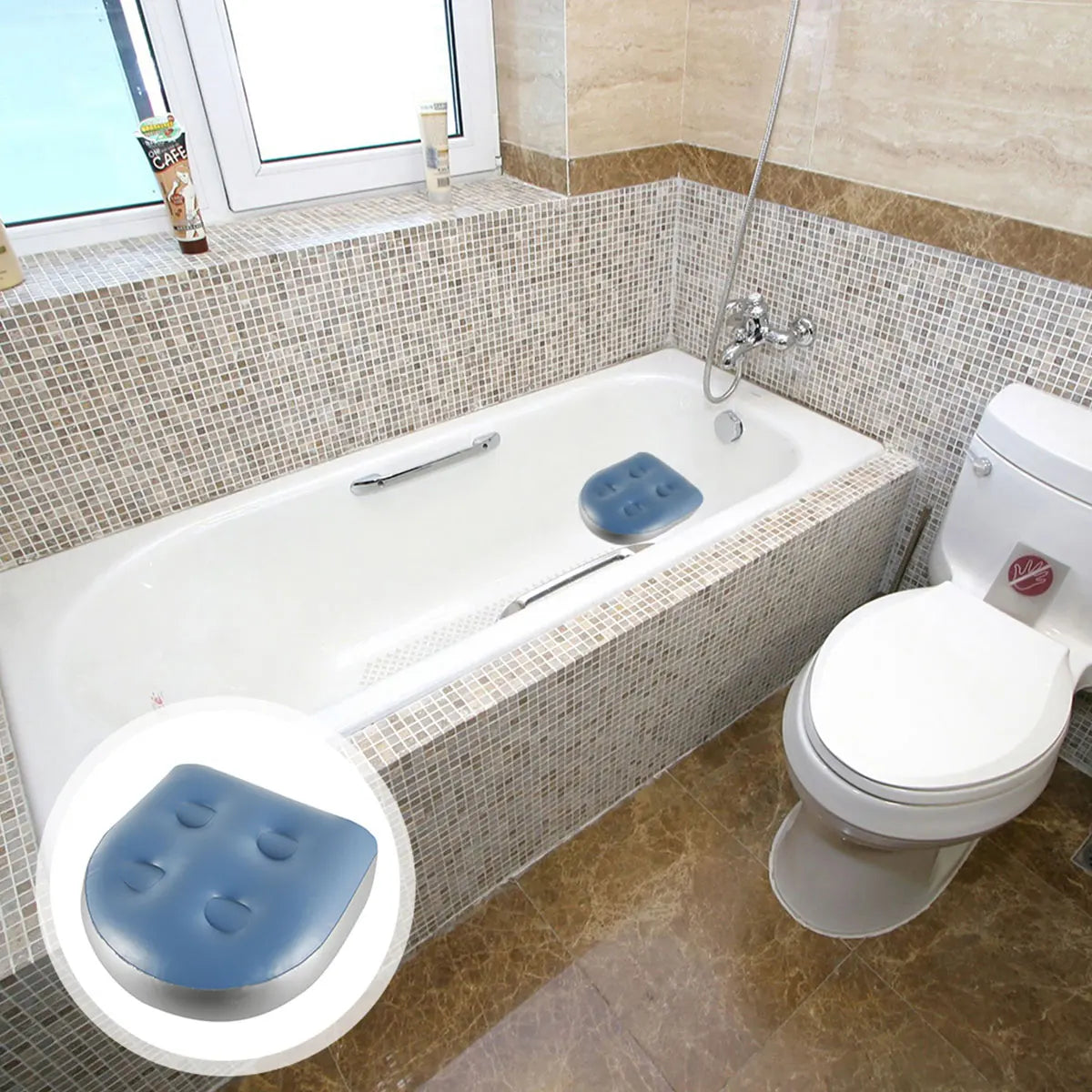 Booster Seat Hot Tub Spa Cushion Spa and Hot Tub Seat Pad Bath Spa Pad Inflatable and Water-Filled Dual Purpose Massage Cushion