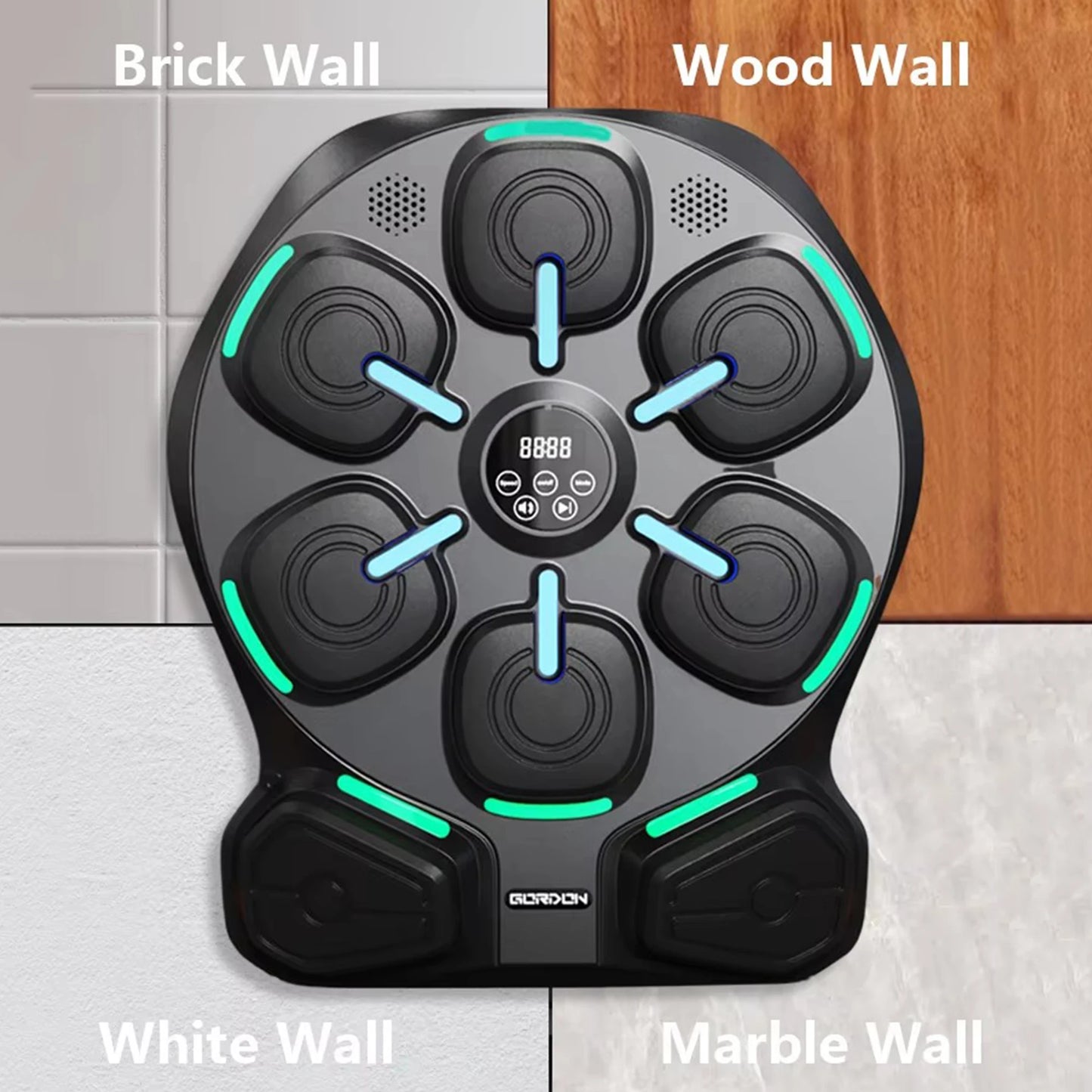 Wall Mounted Music Boxing Machine,Smart Bluetooth Boxing Machine with Boxing Gloves Workout Punching Equipment for Adults Kids