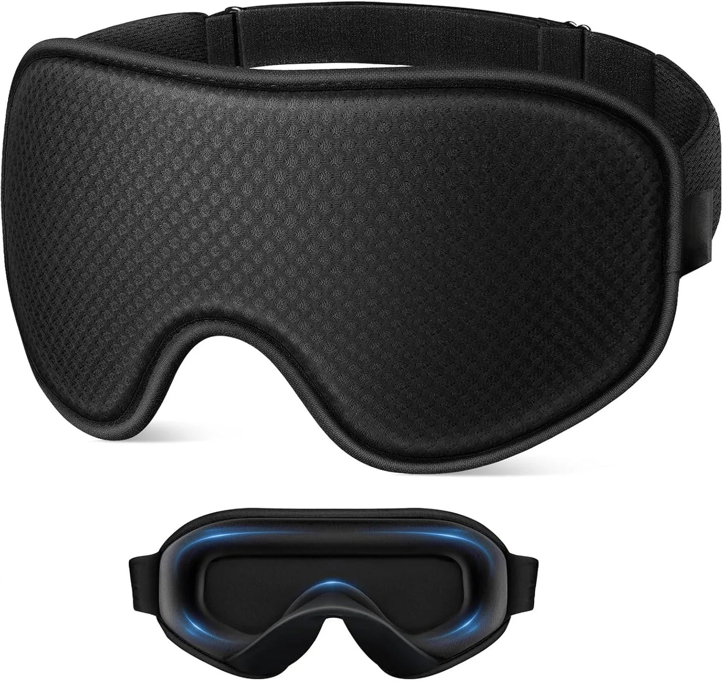 Sleep Mask Blackout Eye Masks for Sleep-3D Breathable Soft Comfortable Eye Mask for Travel-Adjustable Night Masks for Sleeping