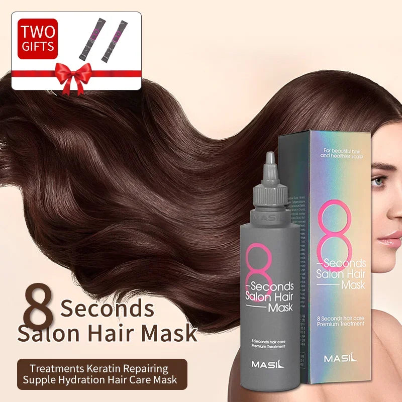 Korean 8 Seconds Salon Hair Mask Hair Restoration Premium Treatments Keratin Repairing Supple Hydration Hair Care Mask