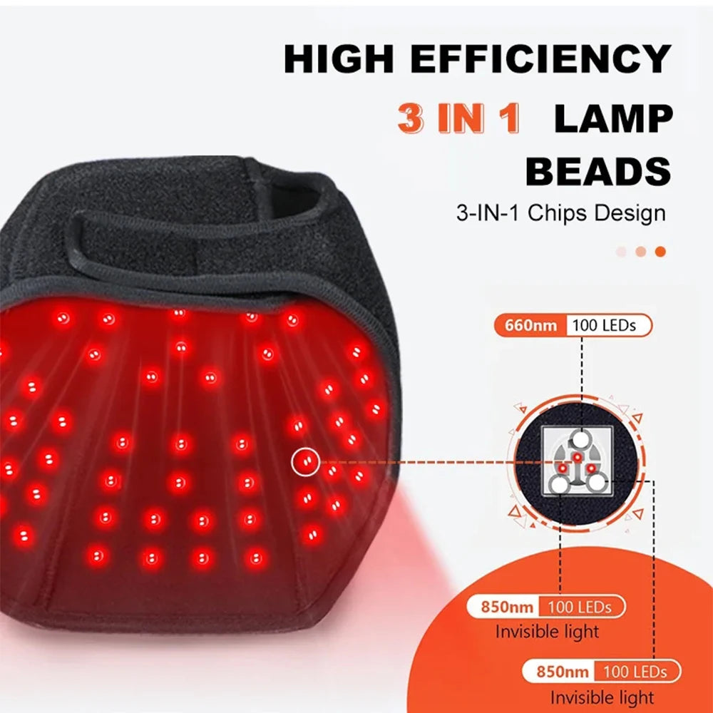 Red Light Therapy Hat 660&850nm Near Infrared LED Treatment Helmet for Hair Growth Cap Prevant Loss Head Relaxation Relief Scalp