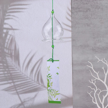 1Pcs Transparent Glass Wind Chimes WIndows Wind Bell Hanging Outdoor Garden Decor Garden Chimes Japanese Room Decor DIY Crafts