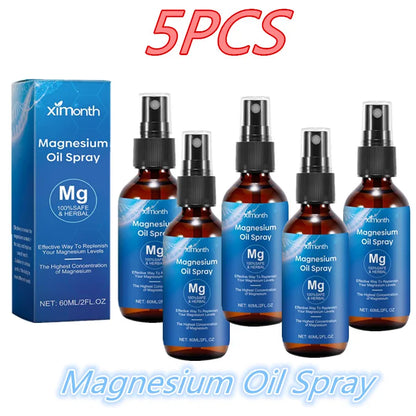 1/3/5pcs Essential Oil Magnesium Spray Relieve Muscle Body Pain Smoothes And Softens Skin For Restlessness & Better Sleep