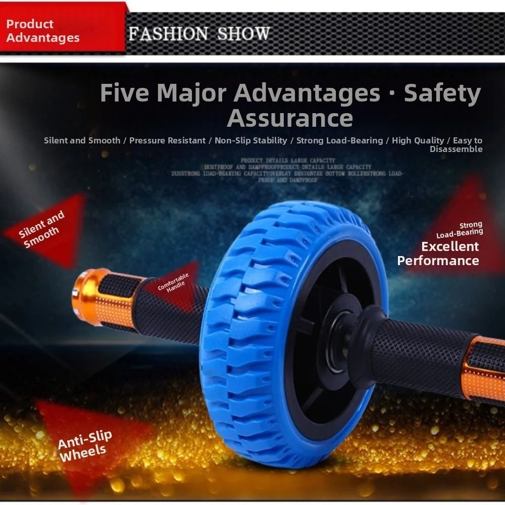 Ergonomic Grip Abdominal Workout Roller Strong Load Bearing Single-wheel Ab Roller Wheel Strengthen Muscle Non-slip