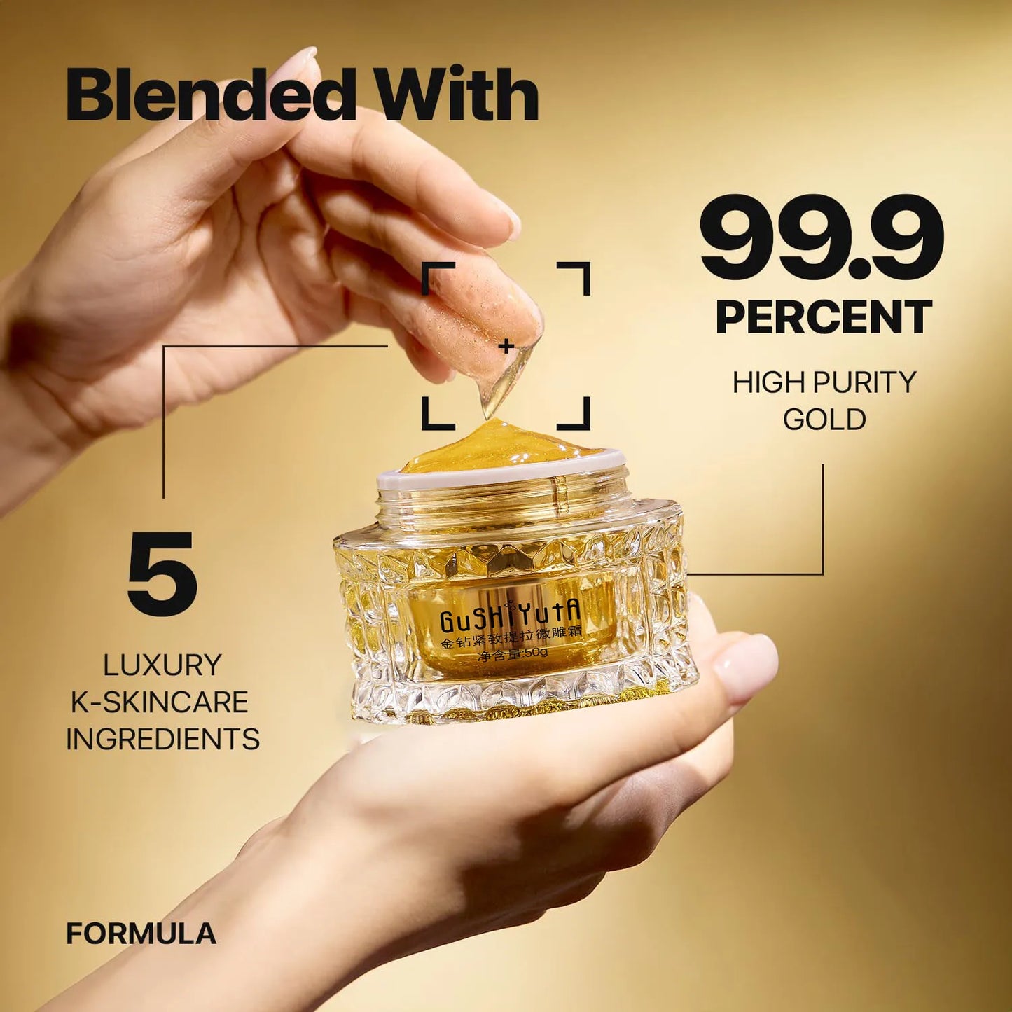 Nature Ginseng Gold Silk Watery Cream Gold Premium Skin Care,Anti-Aging Moisturizer for Skin, Wrinkle Care with Ginseng Saponins