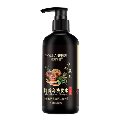 Polygonum Multiflorum Shampoo Herbal White To Black Shampoo Plant Hair Care Moisturizing Nutrition Damaged Repair