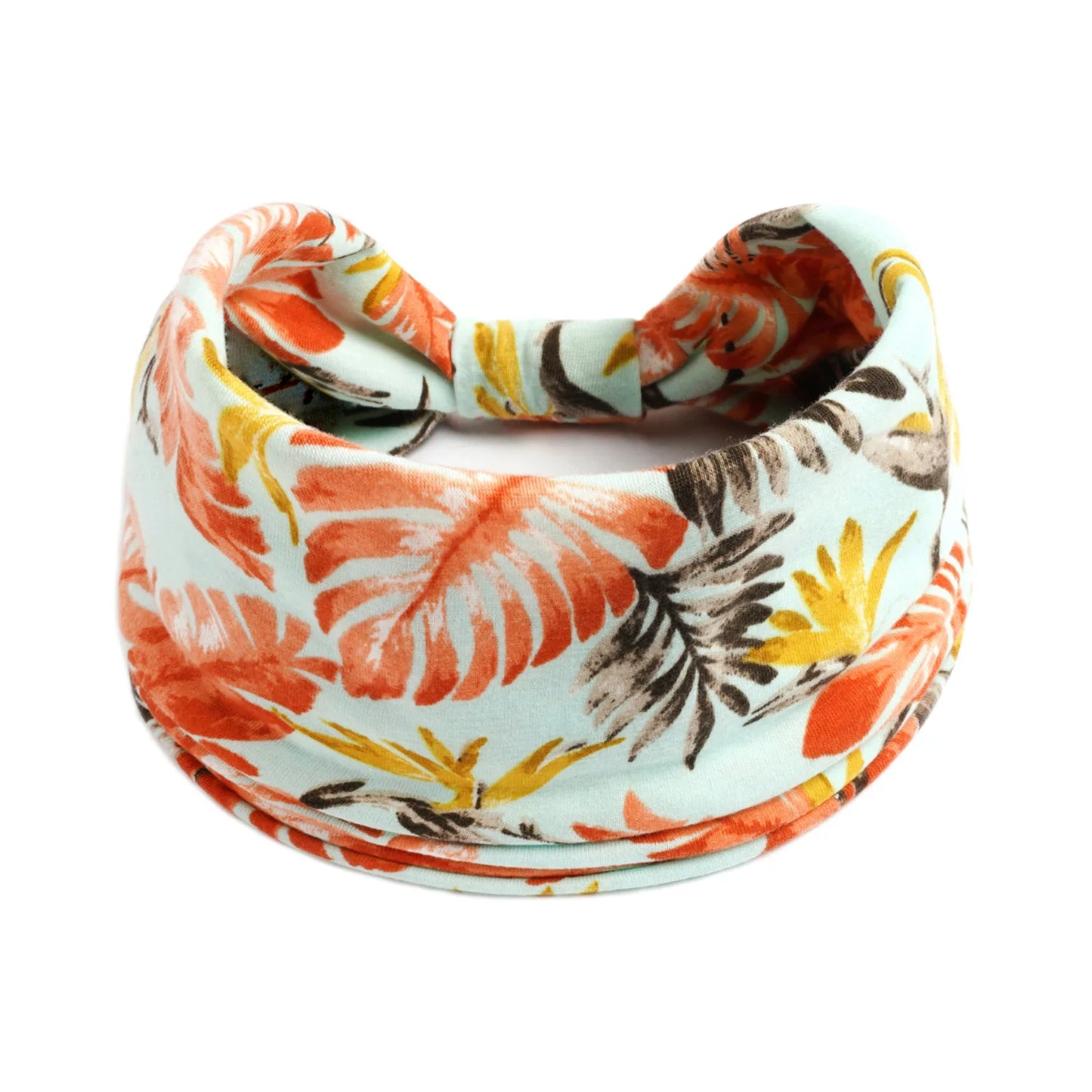 Boho Headbands Wide Knot Hair Scarf Floral Print Hairband Stretch Turban Headwrap Cotton Head Band Fashion Accessories for Women