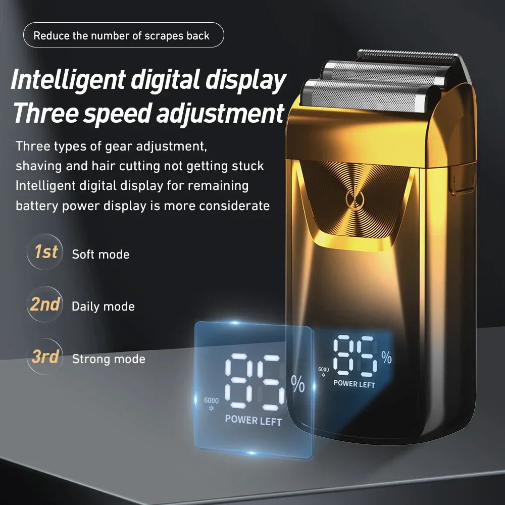 Electric Razor Electric Shaver Rechargeable Shaving Machine for Men Shaver Beard Razor Wet-Dry Use Beard Trimmer Shaving Machine
