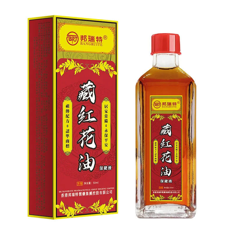 Saffron Oil Relieves Muscle Soreness Cold Compress for Swelling Bruises Safflower Oil Chinese Traditional Massage Oil Guasha
