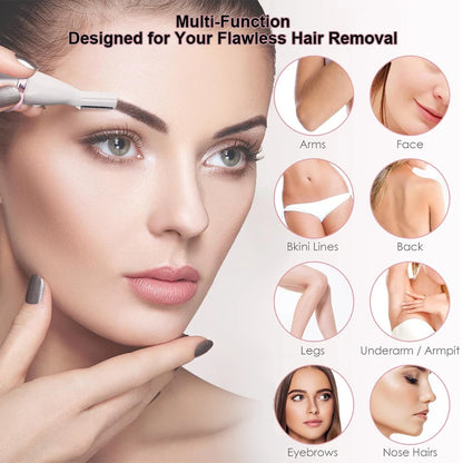 Electric Razor for Women Shaver 4in1 Hair Trimmer for Lady Face Armpit Leg Bikini Body Epilator Portable Painless Hair Remover