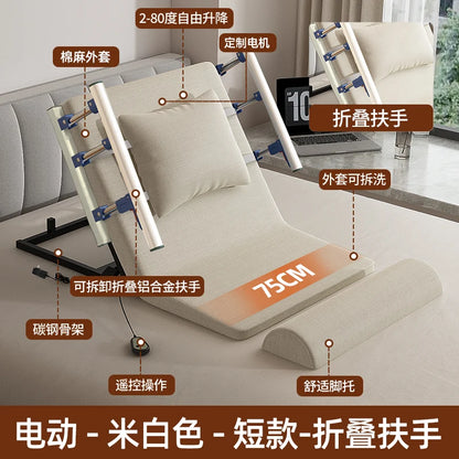 Elderly Electric Adjustable Bed - Home Hospital Use, 5-Position Lift Recliner, Remote Control, Back Massage, USB Charging