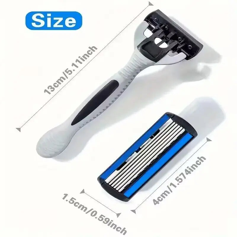 Razor Classic 6 Layer Safety Razor for Mens Shaving&Womens Hair Removal Shaving Blades Manual Shaver
