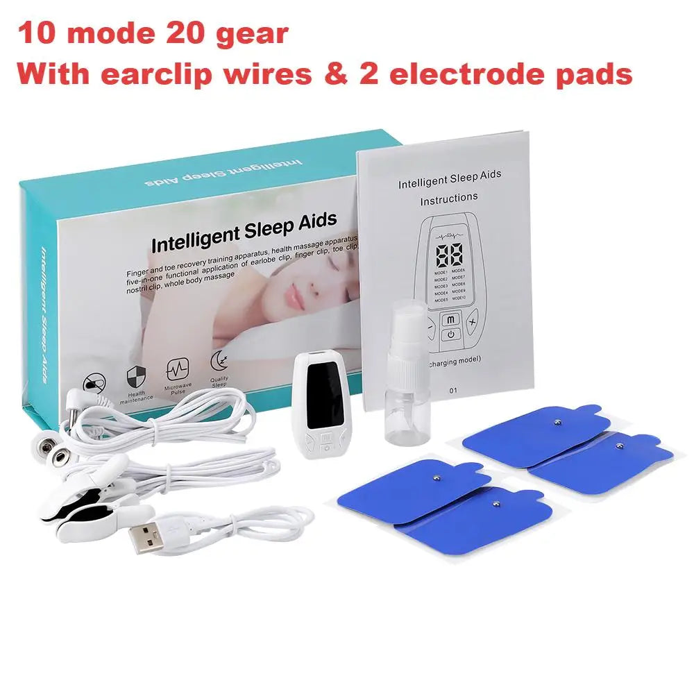 CES Therapy Sleep Aid Device Relieve Insomnia Fast Sleep Reduce Anxiety Cranial Electrotherapy Stimulation Improve Sleeping Aids