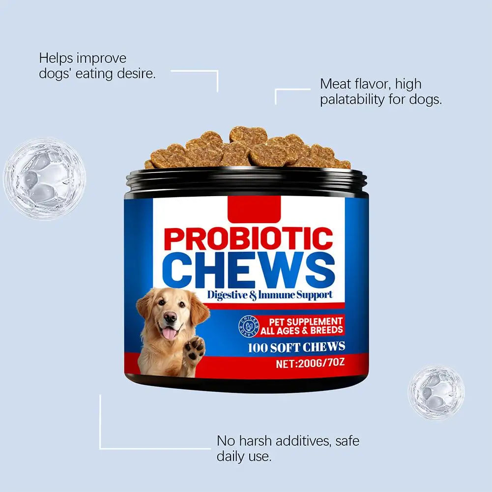 Dog Probiotic Soft Particles Cleaning Products 6 Strains Probiotic Digestive Enzymes Pet Care Supplies For All Ages And Variety