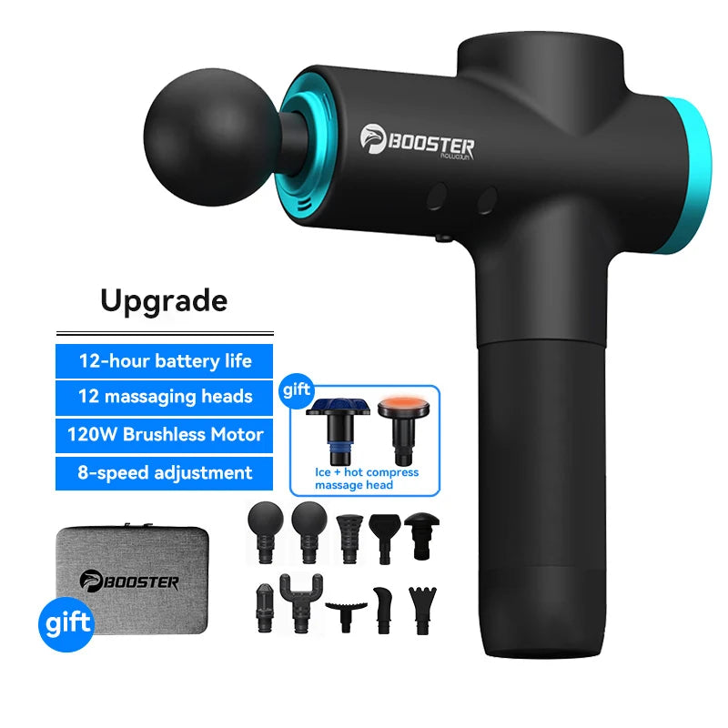 Booster M2-B Massage gun 4000 mAh Deep Tissue Percussion Muscle Massager Handheld Body Back Electric Massager for Fitness