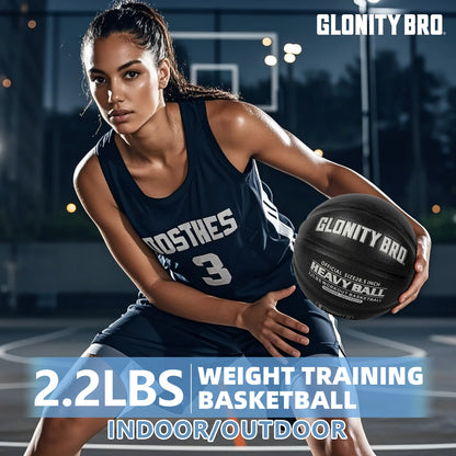 Weighted Training Heavy Basketball 2.2LBS Size 6-28.5''Indoor&Outdoor For Youth&Women Improving Handling Dribbling&Passing Skill