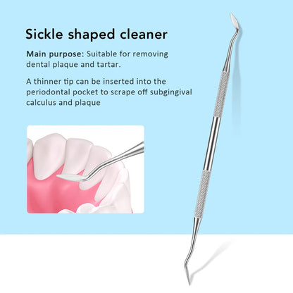 4pcs Stainless Steel Dentist Oral Tools Cleaning Flossing Tartar Removal Easy to Clean Not Easy to Break Dental Oral Mirror Care