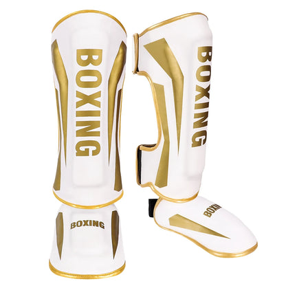 1 Pair High-Quality Boxing Shin Guards Ankle Protector MMA Muay Thai Training Leg Warmers Light Kicking Shin Pads Leg Guard