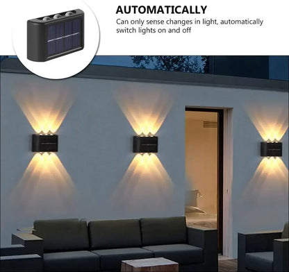 Outdoor LED Solar Garden Light Solar Wall Lamp Up And Down Luminous Waterproof Solar Powered Wall Washer Light Yard Street Decor